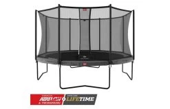 BERG Champion Regular 380 Grijs + Veiligheidsnet Comfort