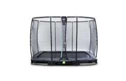 EXIT Elegant Premium Inground Trampoline Met Deluxe Veiligheidsnet 214x366 Zwart