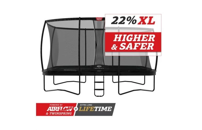 BERG Ultim Elite Regular 500x300 Zwart + Veiligheidsnet Deluxe Xl 1 BERG Ultim Elite Regular 500x300 Zwart + Veiligheidsnet Deluxe Xl