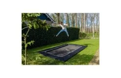 EXIT Dynamic Groundlevel 244x427 Zwart Met Freezone Veiligheidstegels -Beste Trampoline Winkel exit dynamic groundlevel trampoline 244x427cm met freezone veiligheidstegels zwart 2