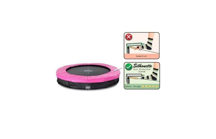 EXIT Silhouette Inground Trampoline 183cm Roze 2 EXIT Silhouette Inground Trampoline 183cm Roze - Afbeelding 2
