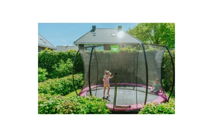EXIT Silhouette Inground Trampoline Met Veiligheidsnet 366 Roze 9 EXIT Silhouette Inground Trampoline Met Veiligheidsnet 366 Roze - Afbeelding 9