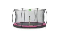 EXIT Silhouette Inground Trampoline Met Veiligheidsnet 427cm Roze