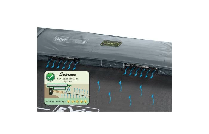 EXIT Supreme Groundlevel Trampoline 214x366cm Grijs 5 EXIT Supreme Groundlevel Trampoline 214x366cm Grijs - Afbeelding 5