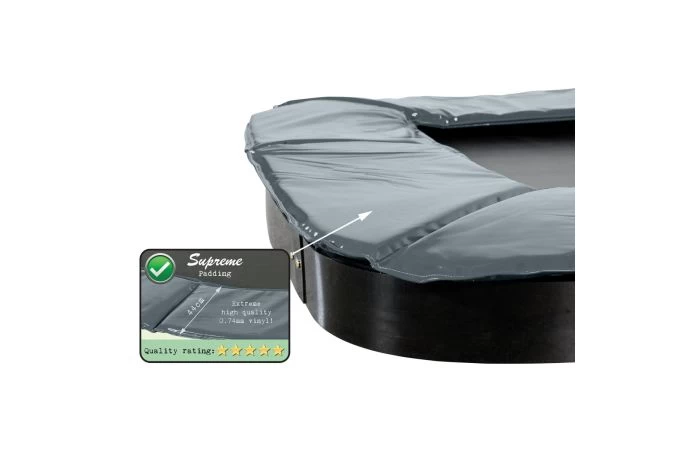 EXIT Supreme Groundlevel Trampoline 214x366cm Grijs 3 EXIT Supreme Groundlevel Trampoline 214x366cm Grijs - Afbeelding 3