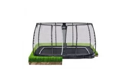 EXIT Supreme Groundlevel Trampoline 214x366cm Met Veiligheidsnet - Zwart