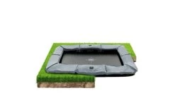 EXIT Supreme Groundlevel Trampoline 244x427cm Grijs