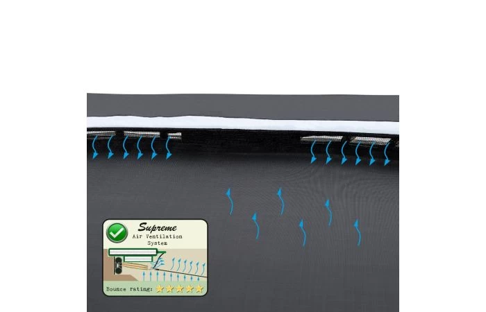 EXIT Supreme Groundlevel Trampoline 366cm Zwart 5 EXIT Supreme Groundlevel Trampoline 366cm Zwart - Afbeelding 5