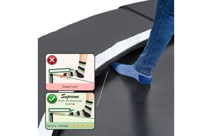 EXIT Supreme Groundlevel Trampoline 366cm Zwart 6 EXIT Supreme Groundlevel Trampoline 366cm Zwart - Afbeelding 6