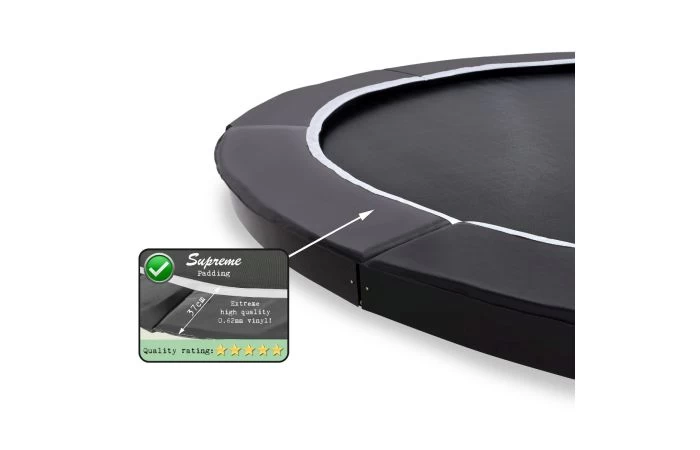 EXIT Supreme Groundlevel Trampoline 366cm Zwart 3 EXIT Supreme Groundlevel Trampoline 366cm Zwart - Afbeelding 3