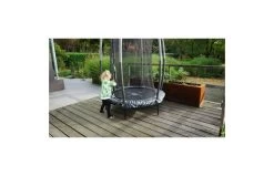 EXIT Tiggy Junior 140 Zwart-Grijs -Beste Trampoline Winkel exit tiggy junior trampoline met veiligheidsnet o140cm zwart grijs 9
