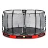 EXIT Elegant Premium Inground Trampoline Met Deluxe Veiligheidsnet 427 Rood