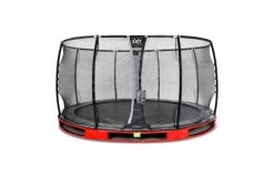EXIT Elegant Premium Inground Trampoline Met Deluxe Veiligheidsnet 427 Rood