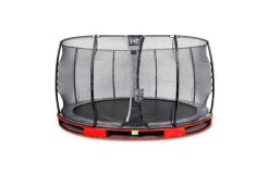 EXIT Elegant Inground Trampoline Met Economy Veiligheidsnet 427 Rood