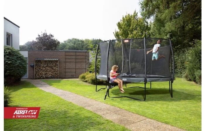 BERG Elite Regular 430 Trampoline Groen + Veiligheidsnet Deluxe 2 BERG Elite Regular 430 Trampoline Groen + Veiligheidsnet Deluxe - Afbeelding 2