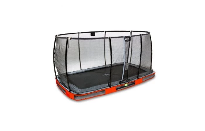 EXIT Elegant Premium Inground Trampoline Met Deluxe Veiligheidsnet 244x427 Rood 2 EXIT Elegant Premium Inground Trampoline Met Deluxe Veiligheidsnet 244x427 Rood - Afbeelding 2