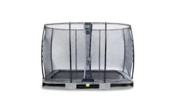EXIT Elegant Inground Trampoline Met Economy Veiligheidsnet 214x366 Grijs
